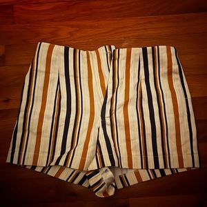Navy, Golden Yellow, & Cream Jean Shorts